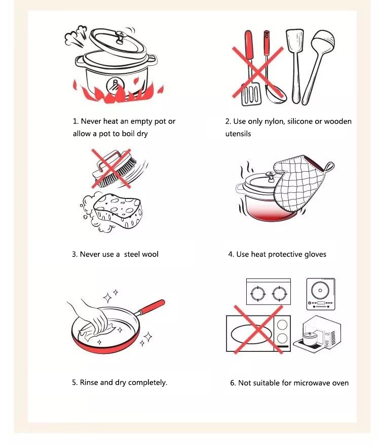 Instruction of Cast iron cookware