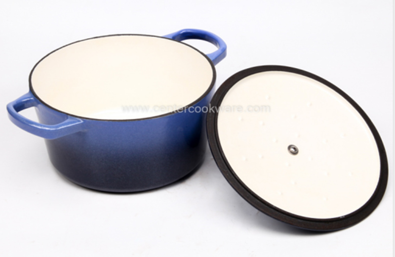 Enameled cast iron casserole pot dutch oven