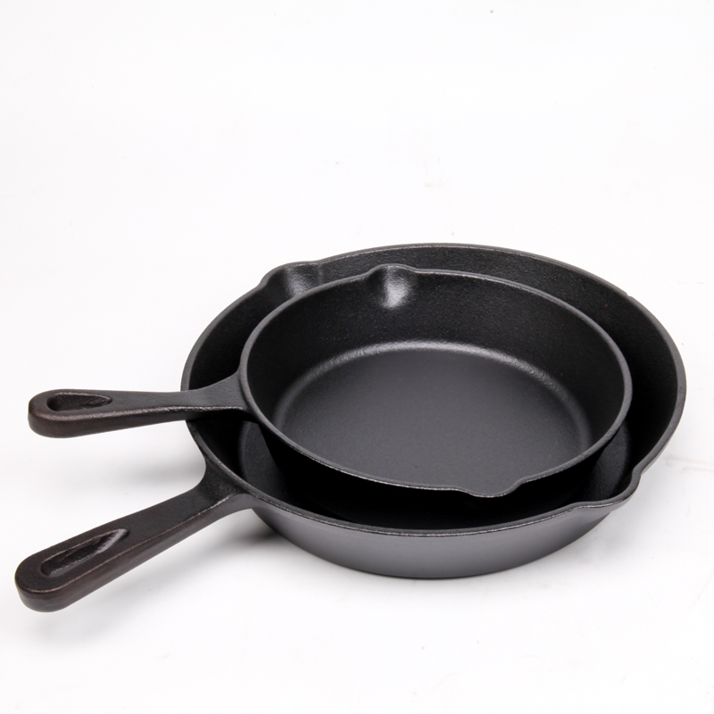 pre-season cast iron skillet