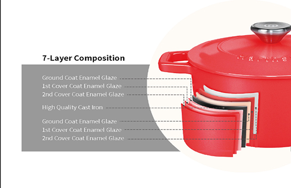 Enamel cast iron casserole