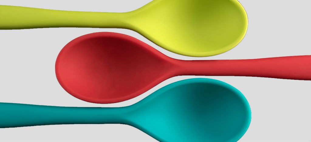 Silicone utensil for enamel cast iron cookware