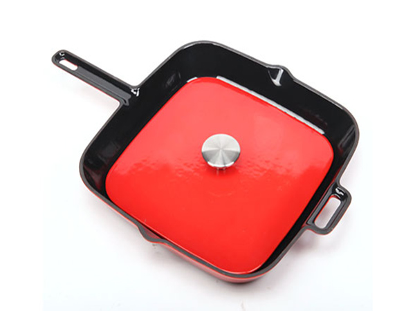 cast iron grill pan with grill press