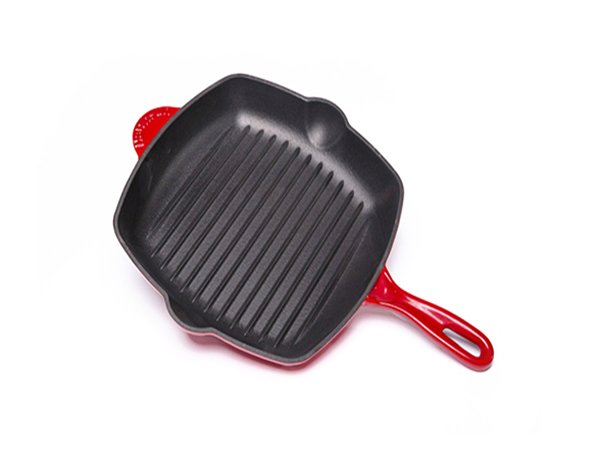 enameled cast iron grill pan