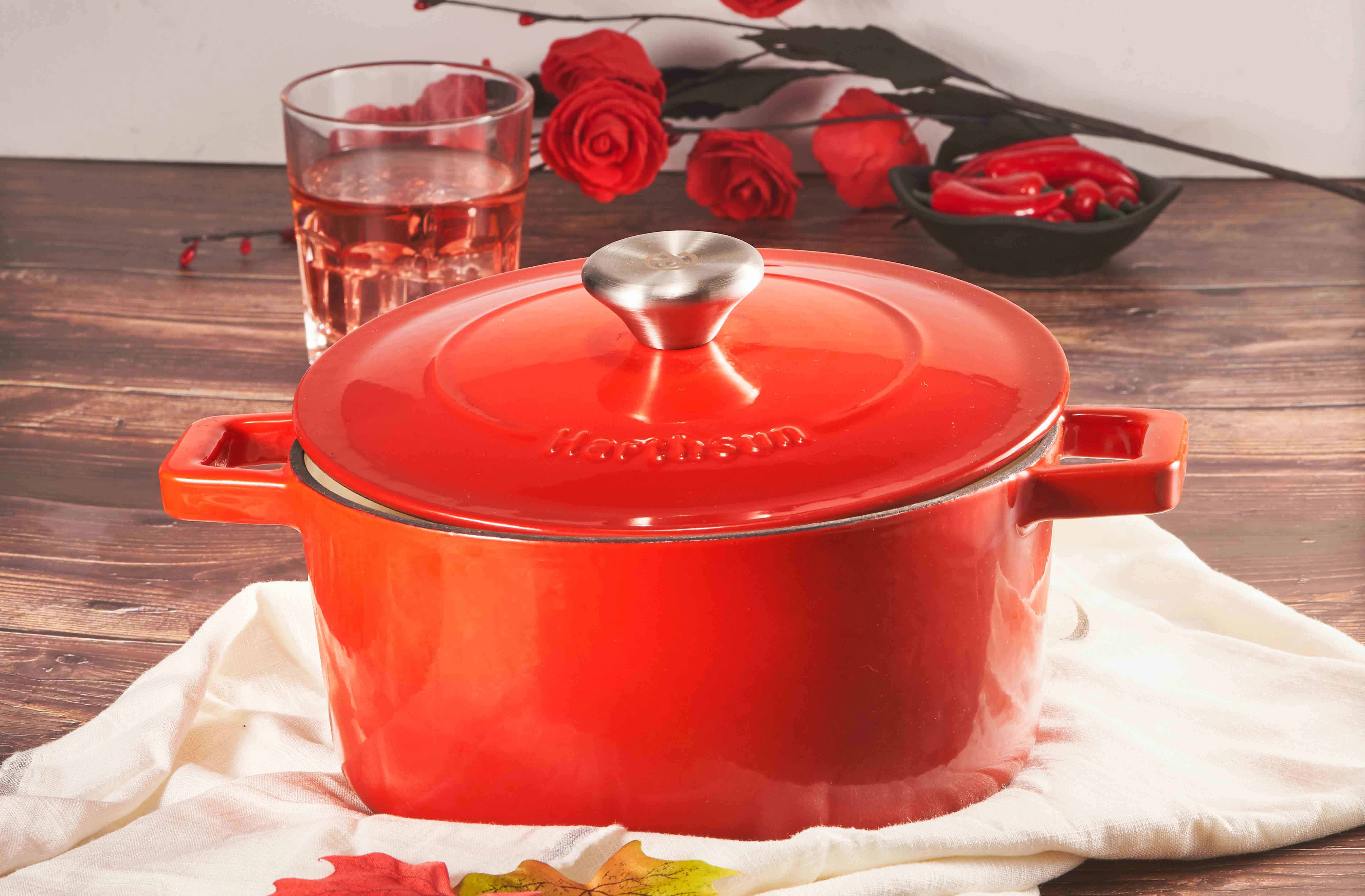 Enameled Cast Iron Round Casseroles