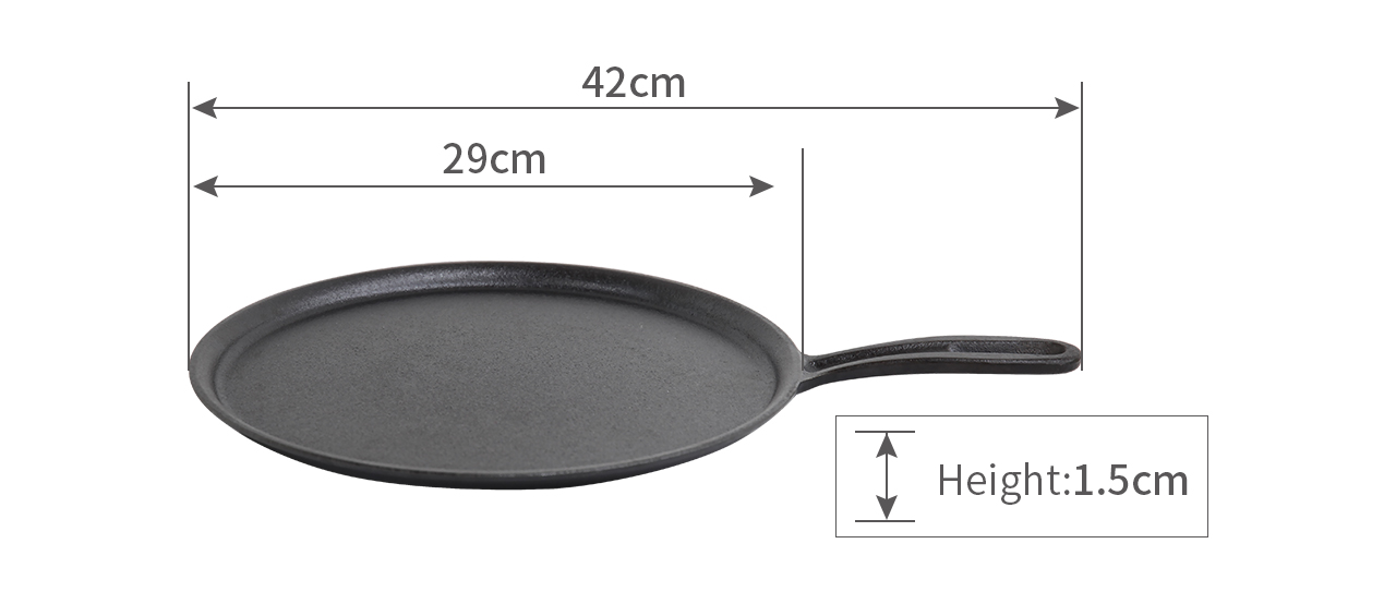 fry pan cp29a Dimension