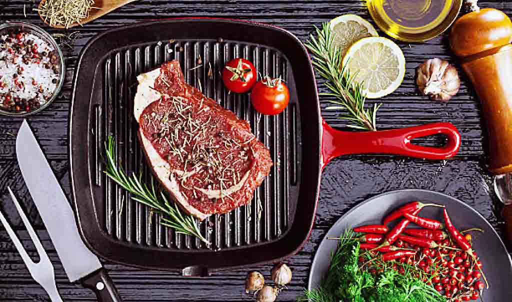 Enameled Cast Iron Grill Pan