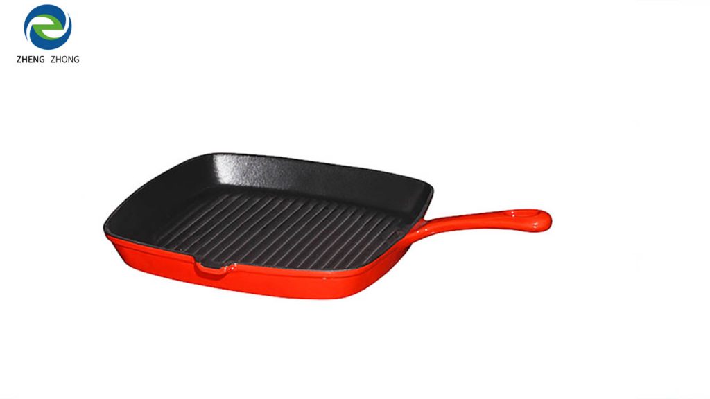 Enameled Cast Iron Grill Pan