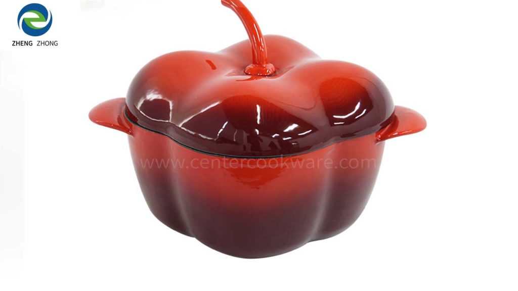 Enamel Cast Iron Pepper Shape Casserole